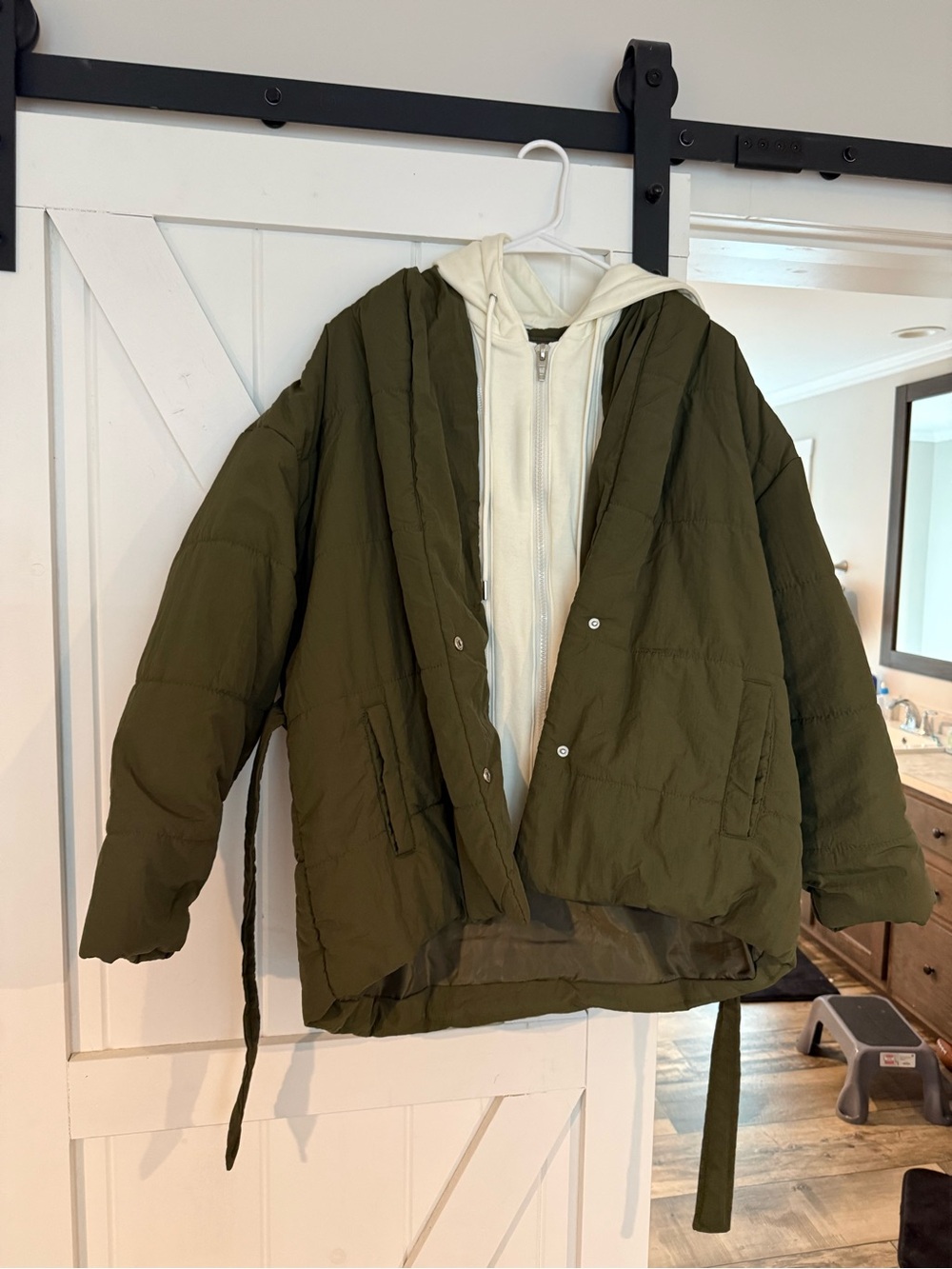 Blank NYC Women's Green and Cream Jacket
